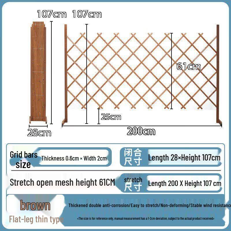Retractable Anti-Corrosion Wooden Fence