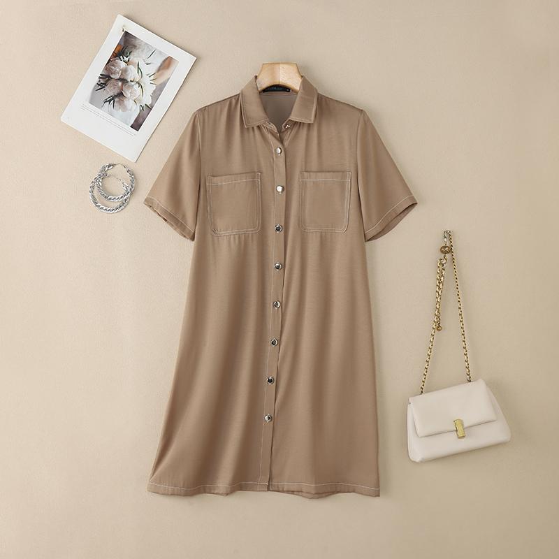 

ZANZEA Женское летнее повседневное платье с отложным воротником и коротким рукавом 5XL