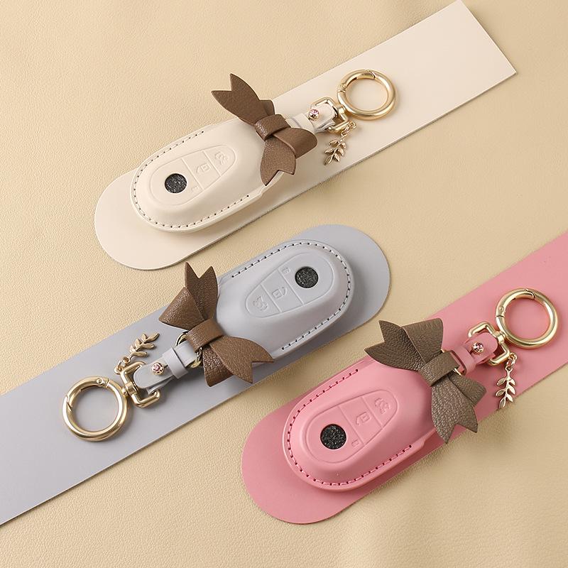 2022 Mercedes-Benz C260L Women’s Handmade Leather Key Cover for S-Class, C-Class, E-Class, GLC, AMG