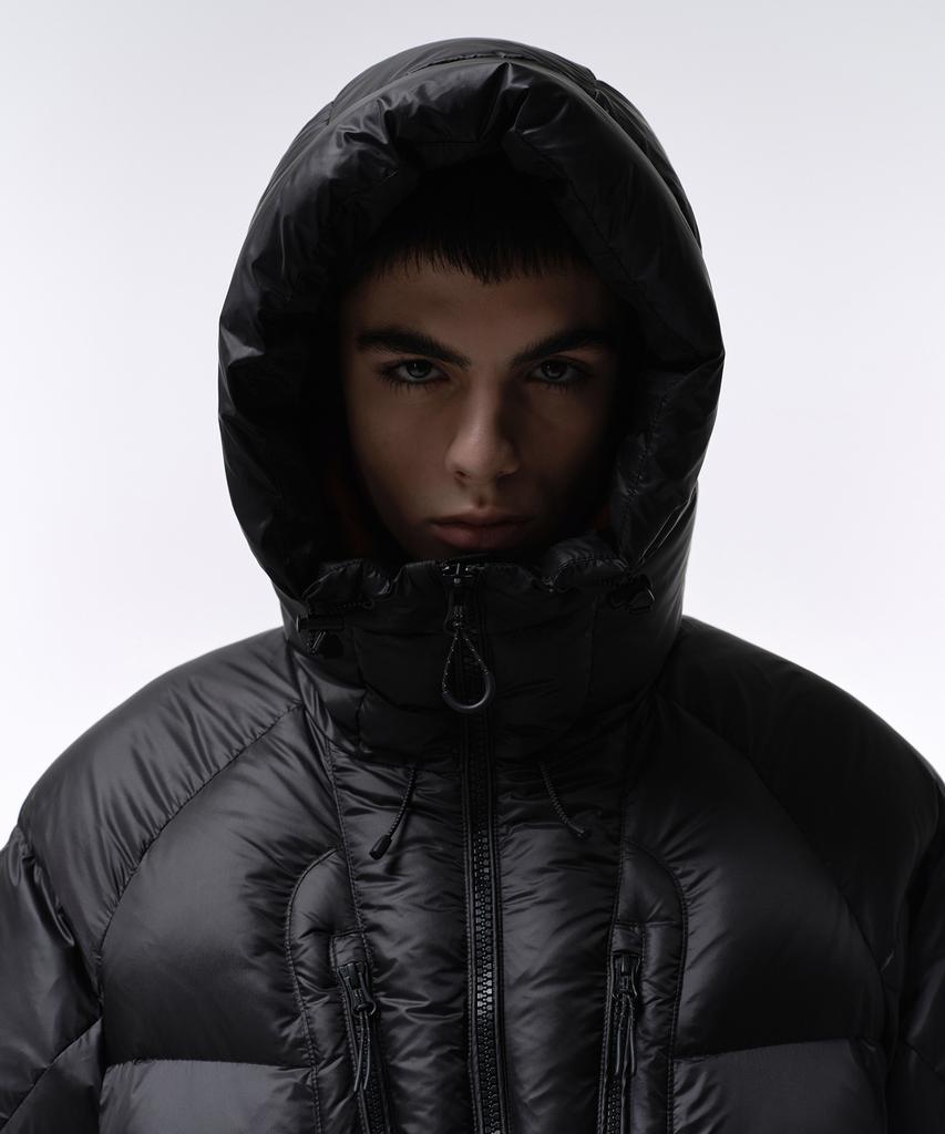 Musinsa Standard [City Leisure] Bright Hooded Down Short Padded Jacket [Black]