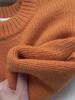 Women's Wool Round Neck Sweater - European Style, Soft Thick Knit for Autumn/Winter.