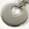 Cartier Heart Logo Bag Charm Key Chain Key Holder Metal Silver