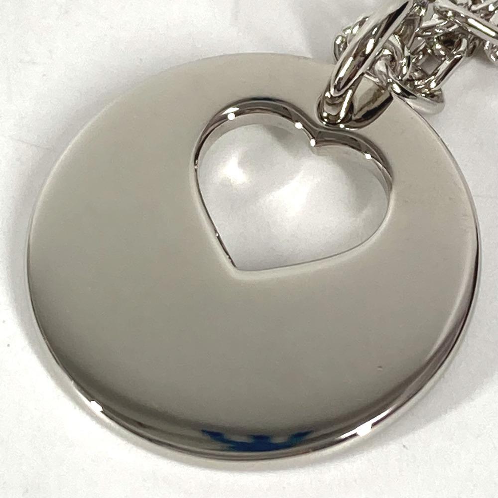 Cartier Heart Logo Bag Charm Key Chain Key Holder Metal Silver