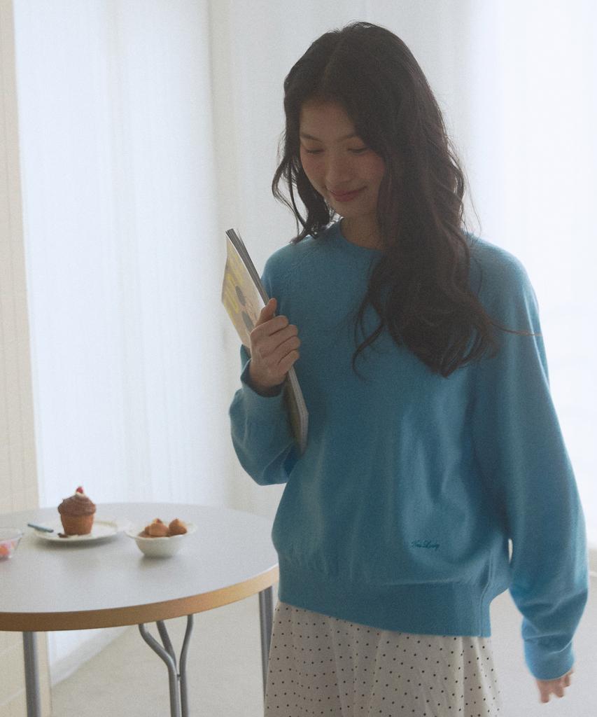 Nyuluki Cozy Round Knit Pullover_Blue