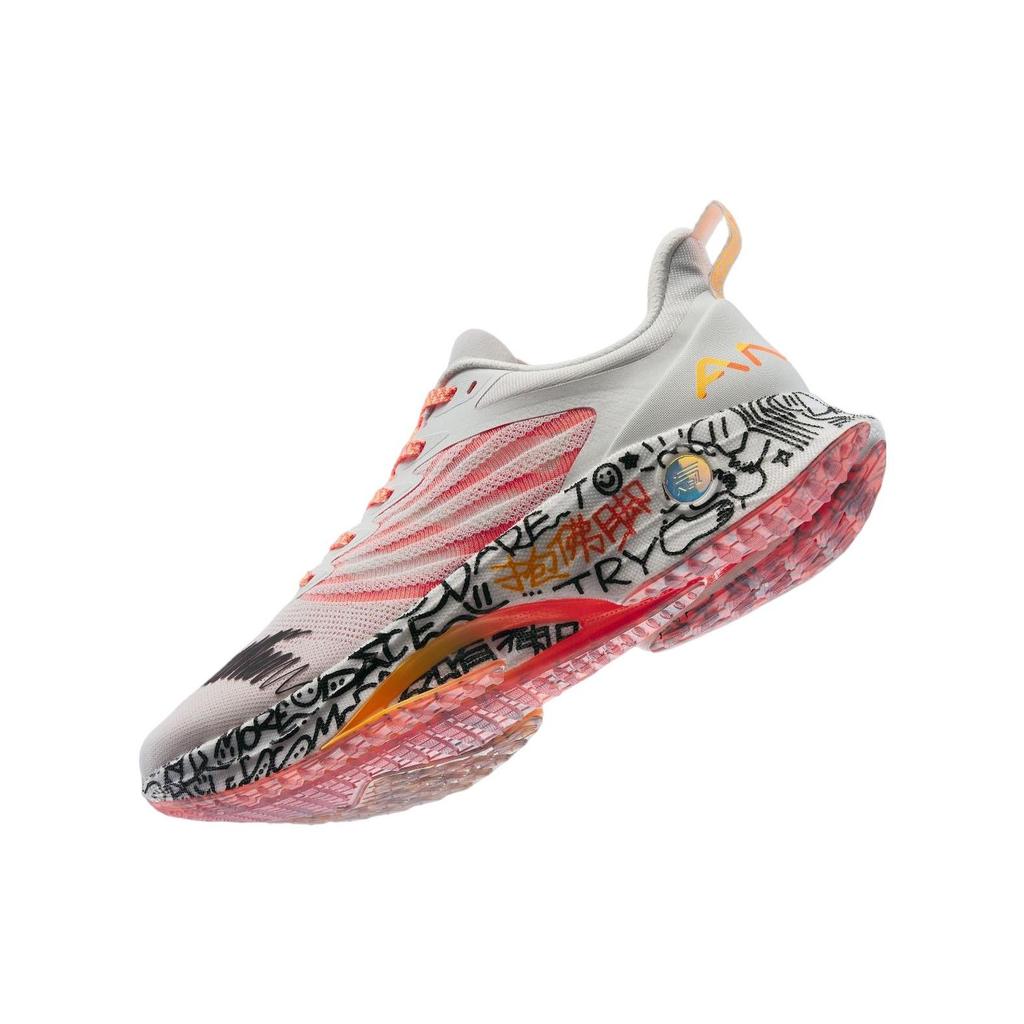 Anta Mach 3.0 Limited Edition Professional Racing Shock Absorption Durable Low-Top Running Shoes Men Sneaker White Pink 112325583S-9