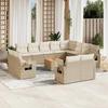 VidaXL Garden Lounge Set with Cushions 13 Pcs, Patio Sofas, Patio Furniture Set, Outdoor Furniture, Beige 3257164