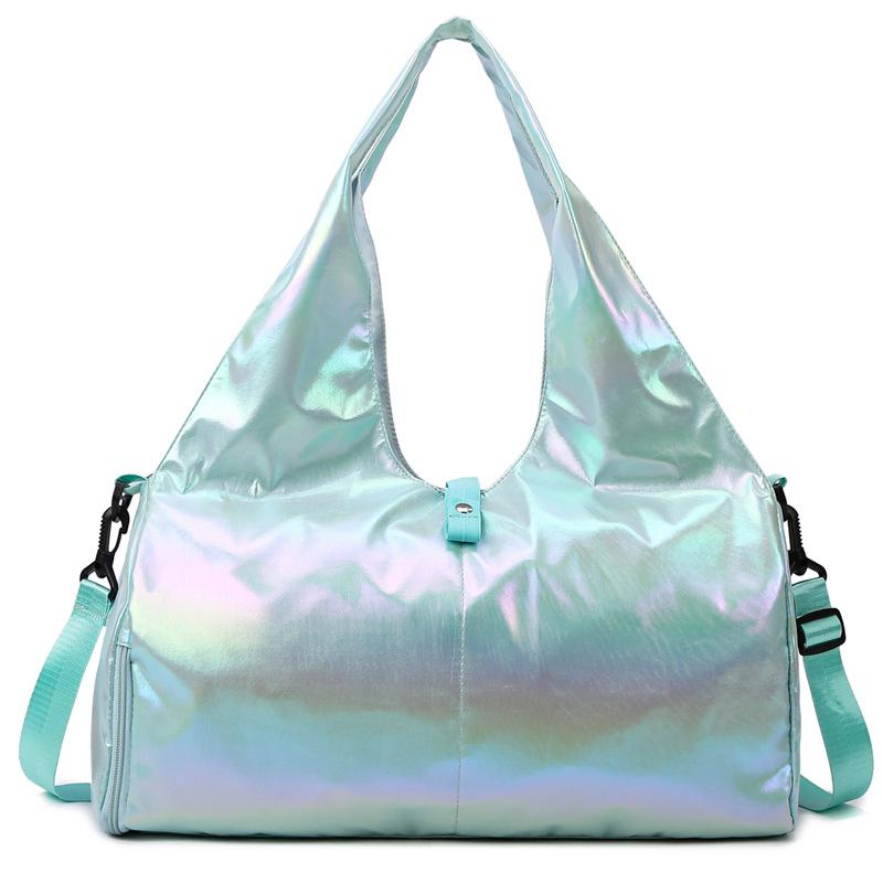 Holographic Laser Travel Bag: Wet/Dry Separation, Multifunctional Pearlescent Yoga & Fitness Luggage