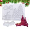 Christmas Tail Star Candlestick Mold Christmas Tree Elk Winter Scene Casting Moulds Diy Christmas Tea Light Candle Holder Mold