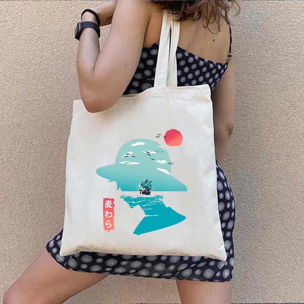 One Piece Luffy Aufdruck ein Schulter Canvas Tasche 7540