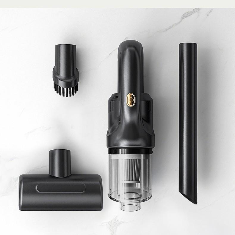 Portable Handheld High-Power Vacuum Cleaner with Wireless Charging and Strong Suction for Home and Car Use