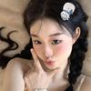 Fashionable White Snowman Hair Clamp Acetate Hairpin Hair Decoration Hairpieces for Women Unique Wedding Hair Ornament