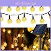 Elegant Warm White Led Crystal Ball Solar String Lights For Patio And Lawn Decor