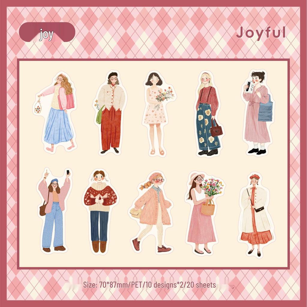 RetroStory Leisure Stickers: Scenery, Character & Creative Cartoon Journal Pack