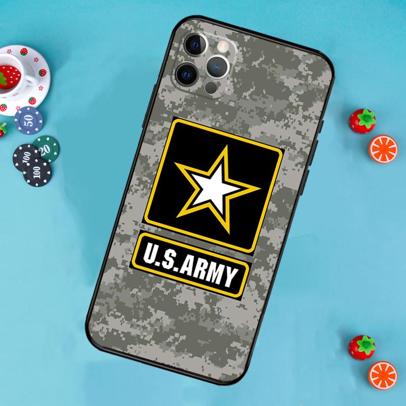 Camo military Army Phone Case For iPhone 17 Air 13 16 15 11 12 14 Pro Max 13 12 mini 15 16 Plus 16e Cover Funda