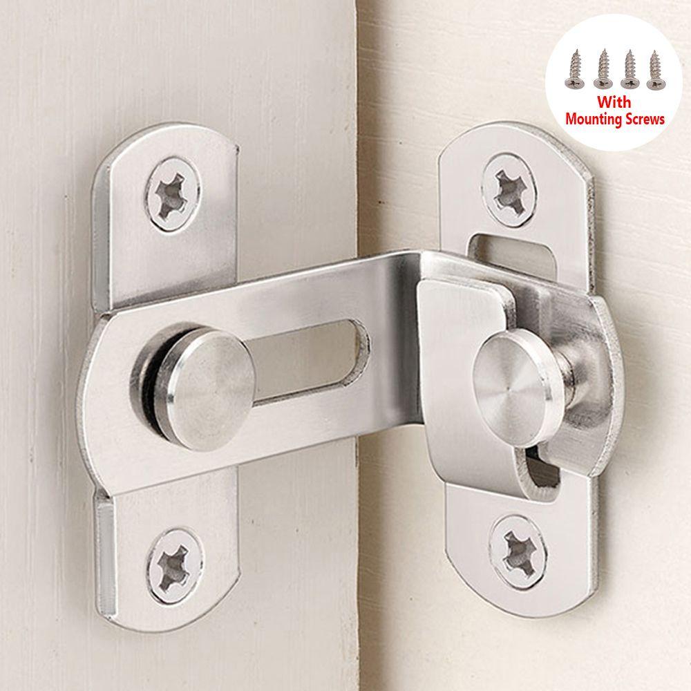 Window Buckle Theftproof Right Angle Stainless Steel Barn Latch Door Hasp Cabinet Lock