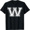 Letter W Uppercase Alphabet Initial School College Varsity T-Shirt