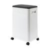 20L Kitchen Trash Can, Modern White Garbage Bin with Height   Feature and   Rolling Wheels, Detachable Inner Bucket for Bathroom Bedro