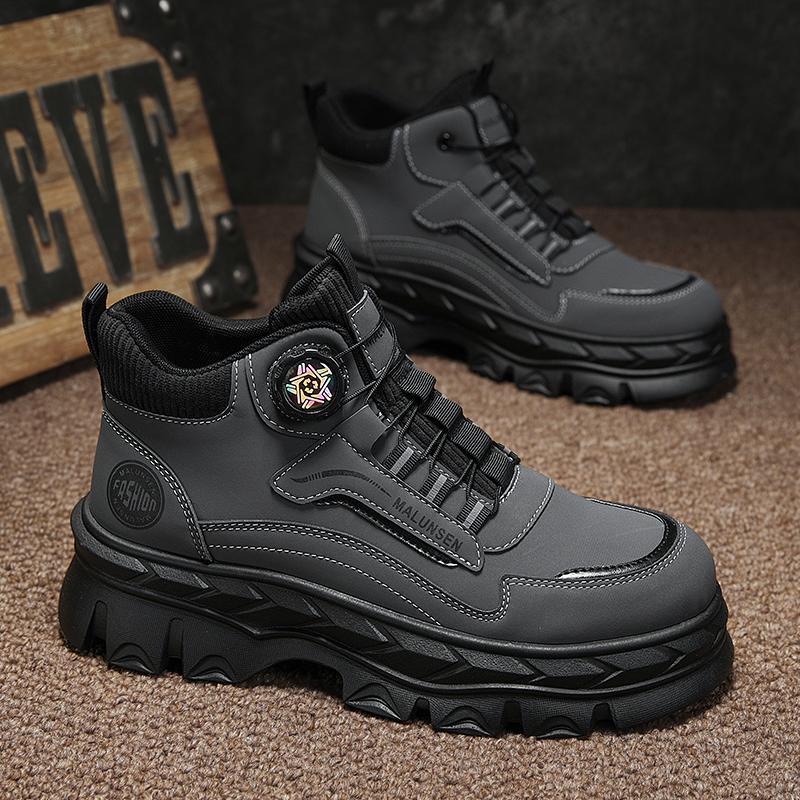 

2025 осень мужская обувь новые ботинки Мартина с высоким берцем мужские британские ретро платформа рабочие ботинки повседневные короткие ботинки 44