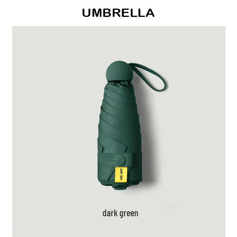 5-Fold Ultra-Light Black Glue UV Protection Customizable Parasol Umbrella