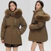 Women's clothing thickened pie overcomes women's short winter new big fur collar slim and thin cotton clothes women's coat