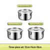 304 Stainless Steel Leak-Proof Korean Bento Lunch Box Set - 3-Piece Fresh-Keeping Containers