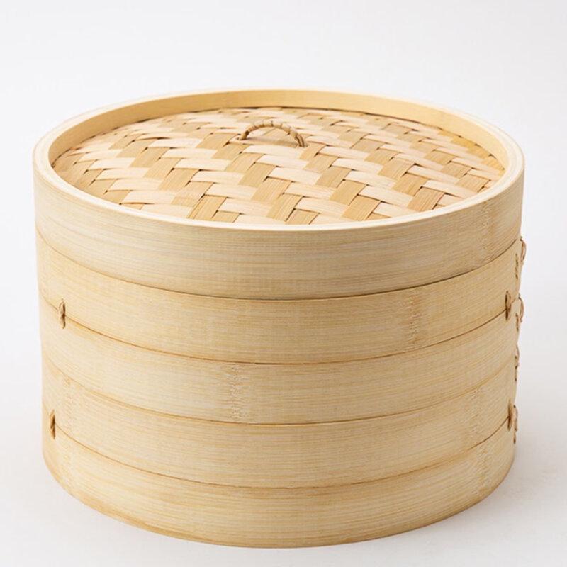 Cesta vaporera de bambú