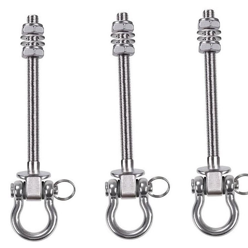 Heavy Duty Swing Hook Threaded Shaft Stainless Steel Yoga Hammock Hook Easy Installation Sandbag Hook Indoor Outdoor Playground