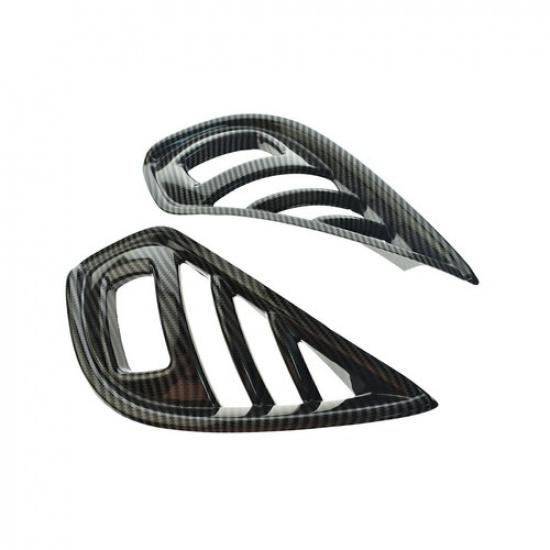 2x Carbon Fiber Style Front Fog Light Cover Trim For Toyota Highlander -