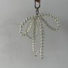Pearl Beaded Bowknot Keychain Decorations Pendant Handbag Hangings Ornament Sweet Keyring Pendant for Women Girls