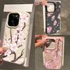 Case For RENO 15 15F 11F 12F 14 PRO 10 5 Lite 5F OPPO A3 A5 A6 PRO A2 A3X A5X A40 A94 Soft Pink Violet Flowers Matte Cover
