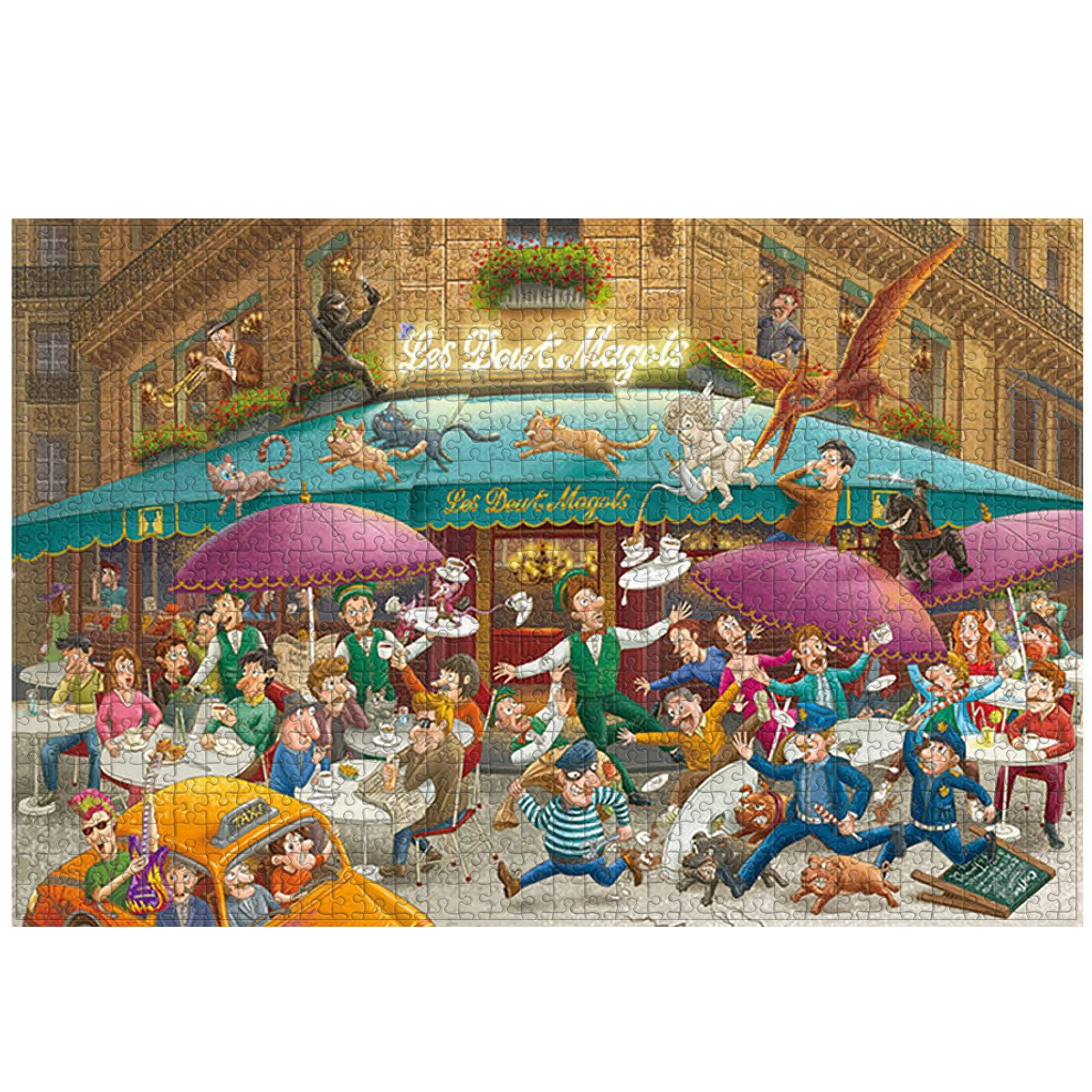 

(H0826)1000 шт. мультяшные головоломки, кафе-хаус, пазлы для детей и взрослых, интеллектуальные головоломки