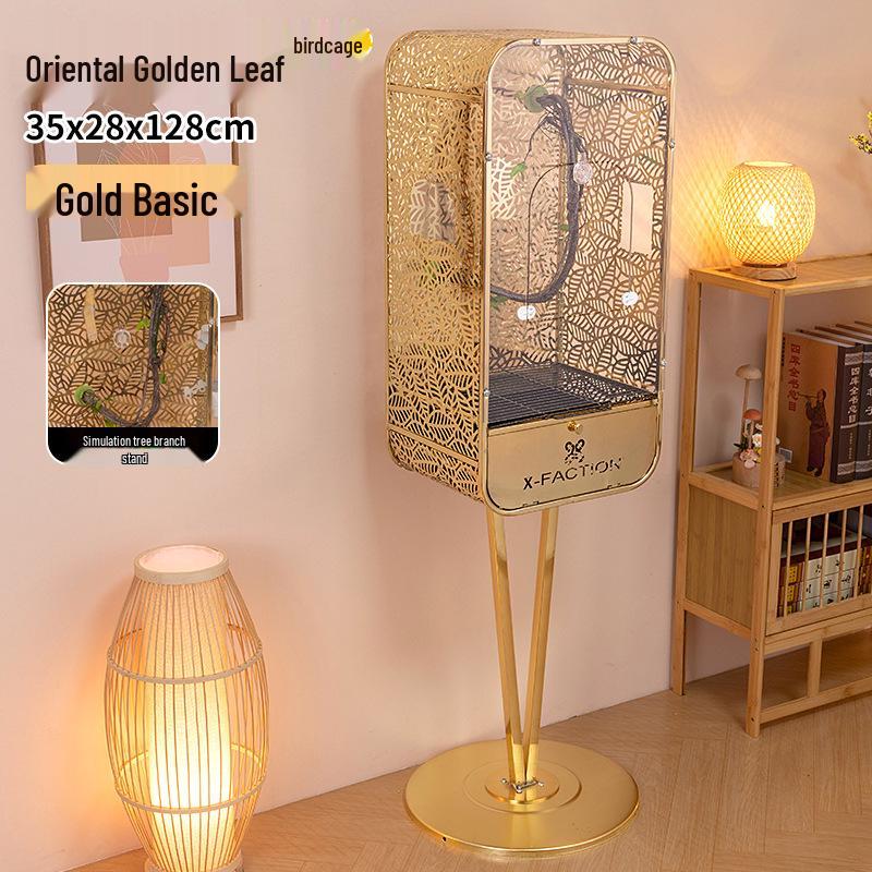 

Золотая Роскошная Птичья Вилла: Напольная клетка для попугая и кореллы