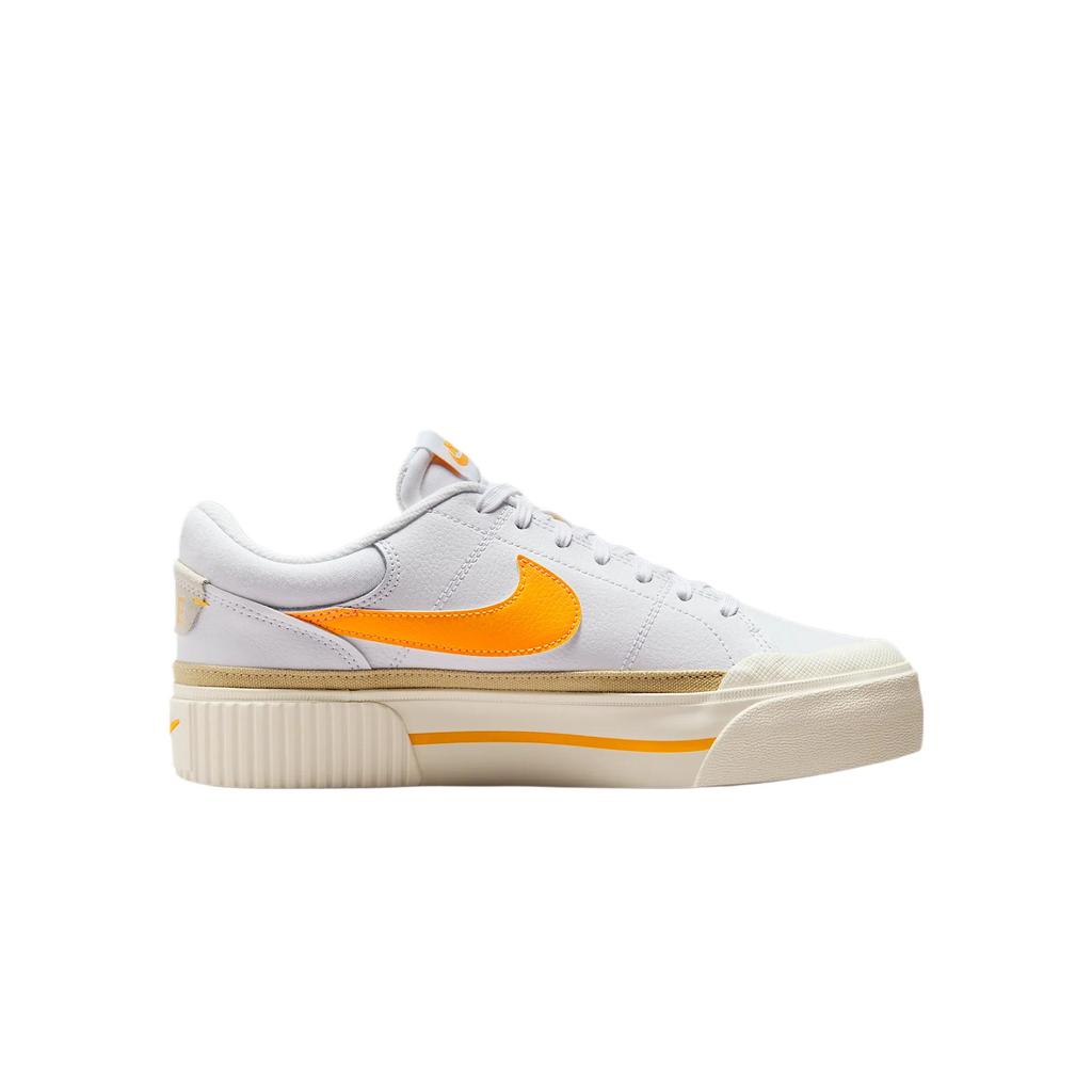 Nike Court Legacy Lift Comfortable Fashion Casual Versatile Low-Top Sneakers Women Sneakers White Orange DM7590-109
