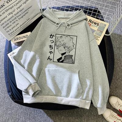 Harajuku Anime My Hero Academia Oblečení Bakugou Katsuki Potisk Mikina s Kapucí Pánská Dámská Pohodlné Streetwear Unisex Mikina