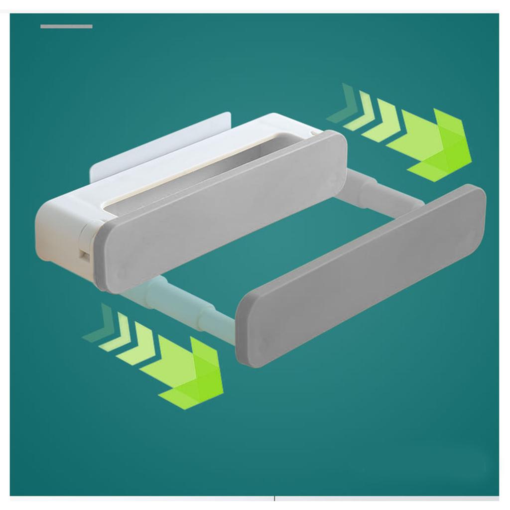 Retractable Wall Mounted Basin Rack for Bathroom Kitchen Storage Adhesive Patch No Punching Wall