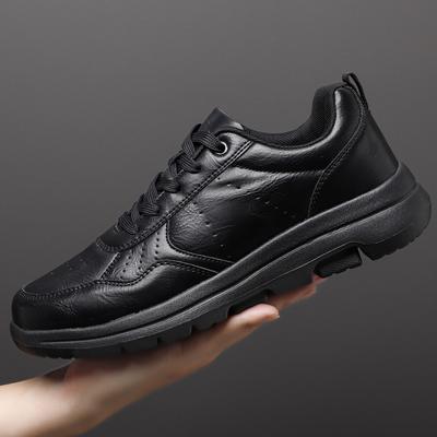 Herren Business Lederschuhe Weiche Mokassins Bequeme Freizeitschuhe für Herren Herbst Einfarbig Schwarz Weiß Herren Sneaker