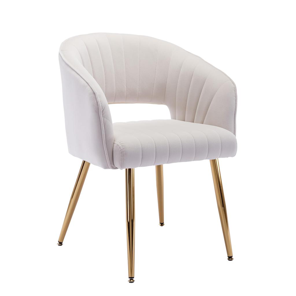 Home Office Swivel Velvet Desk Chair Modern Tufted Accent Armchair with Gold Base Ergonomic Computer Task Stool for Living Room