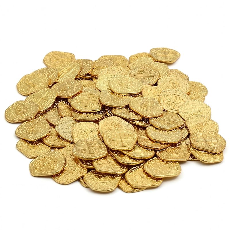

Spain gold coin pirate treasure toys metal party Goods game (50 pieces)