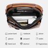 WEIXIER Men's Leather Crossbody Shoulder Bag Waterproof Messenger Bag Briefcase Satchel Travel Work Bag
