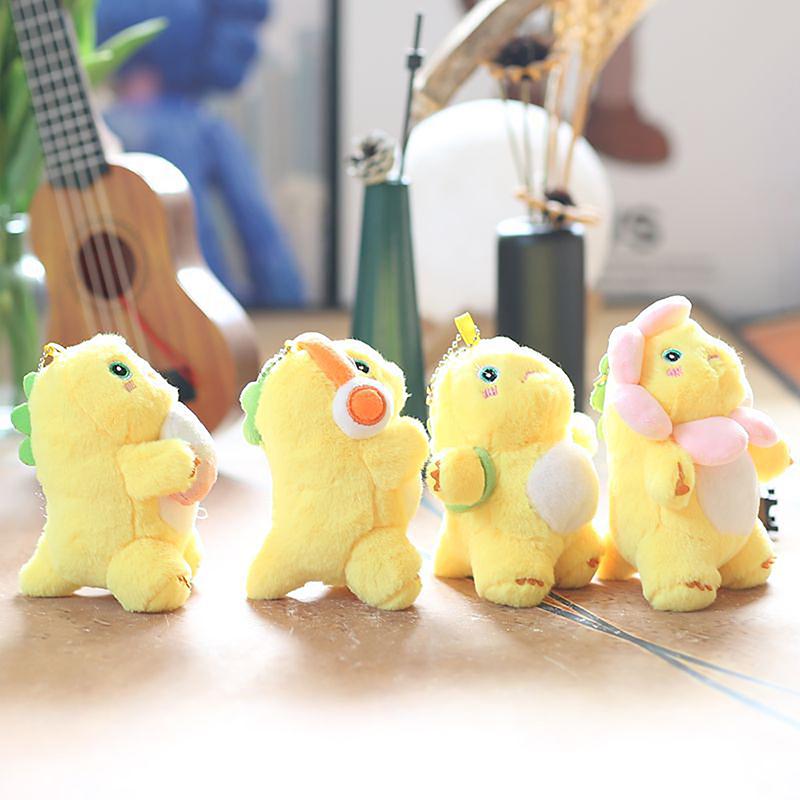 

1Pc Holiday Gift Cute Dinosaur Keychain Stuffed Plush Toy Backpack Pendant Decorative Soft Dinosaur Doll School Bag Car Keyring