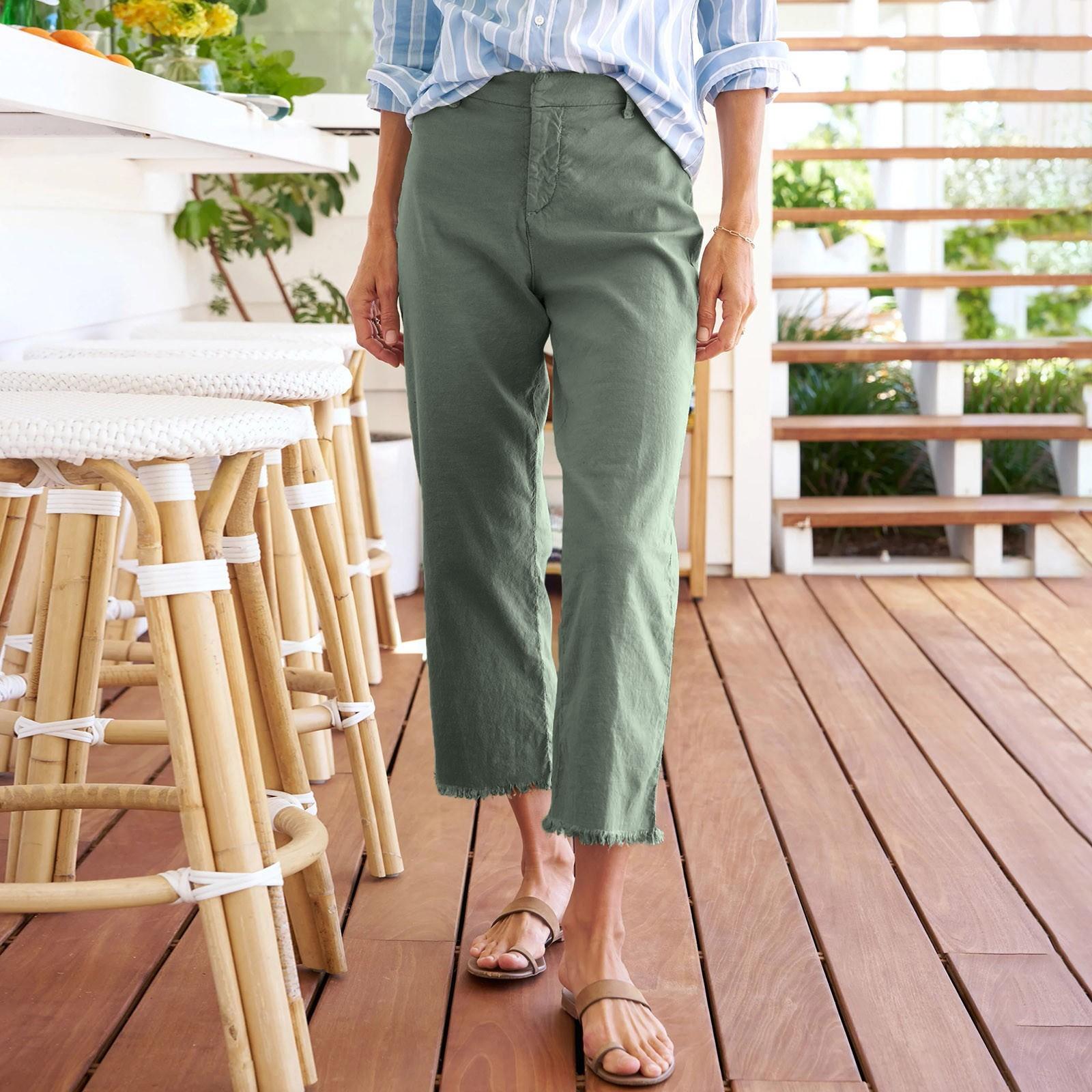 

Women s Work Casual Cropped Pant High Waisted Business Casual Tapered Utility Jogger With Pockets XXL