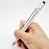 Gifts Multi Tech Tool Pen 6 In 1 Stylus Pen - Screwdriver Pen With Ruler, Levelgauge, Ballpoint Pen Black Ink (silver)