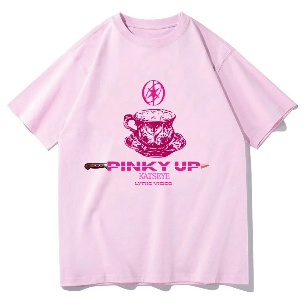 

2026 Summer Fashion New Cotton T Shirts KATSEYE PINKY UP T-shirts Women Men Comfortable Breathable Clothing Fans Gift Perfect Y2K Tee M