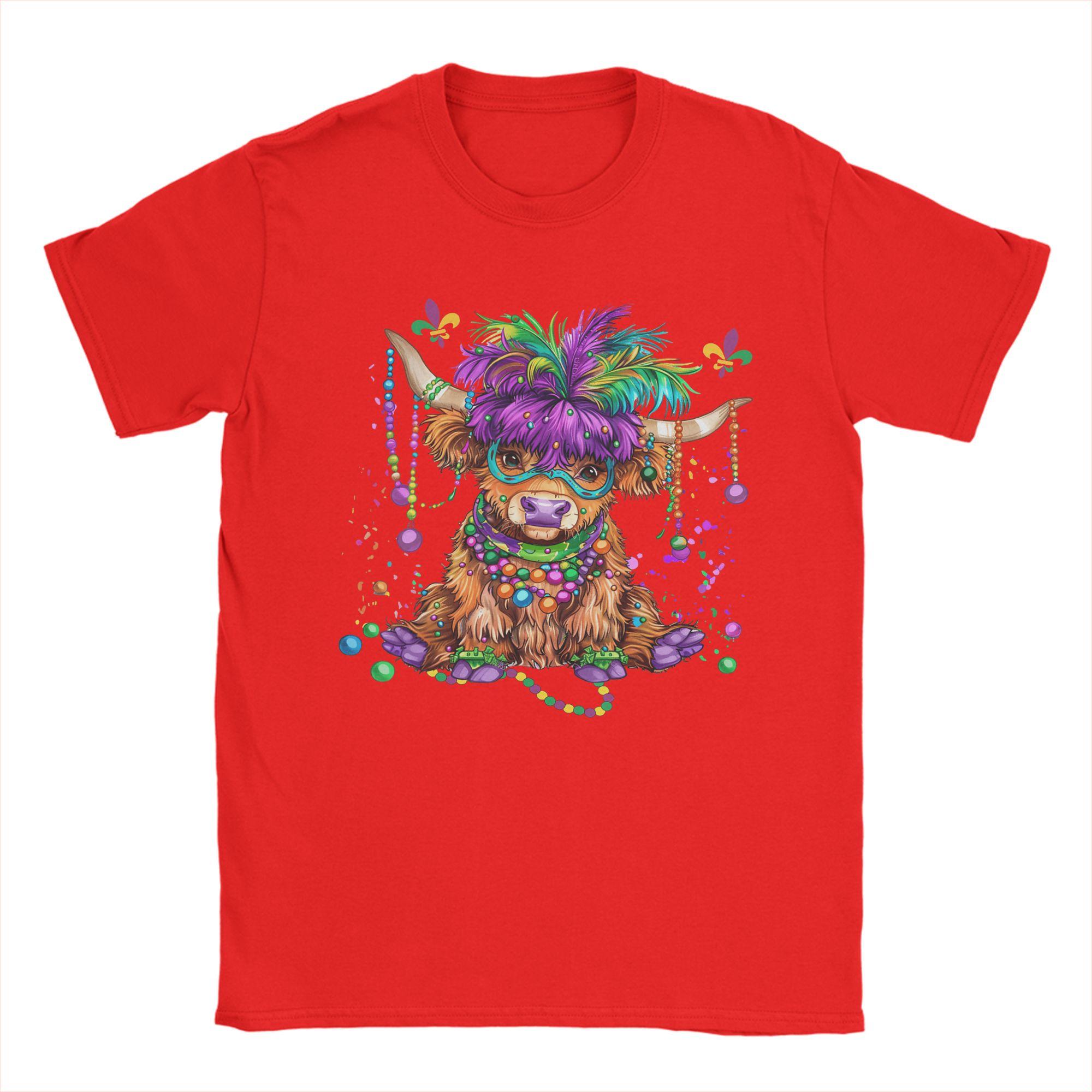 Mardi Gras Costume Beads TShirt Summer Cotton T Shirts For Unisexs Hipster Casual Tshirt ShortSleeve YK Casual Clothes S