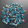 Chakra Spiritual Crystal Healing Stone Natural Blue Topaz Heart  925 Sterling Silver Pendant for Attracting love and Friendship