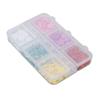 3D Flowers Nail Art Decorations 6 Colors Resin Nail Art Supplies for Home DIY Craft Nail Salons