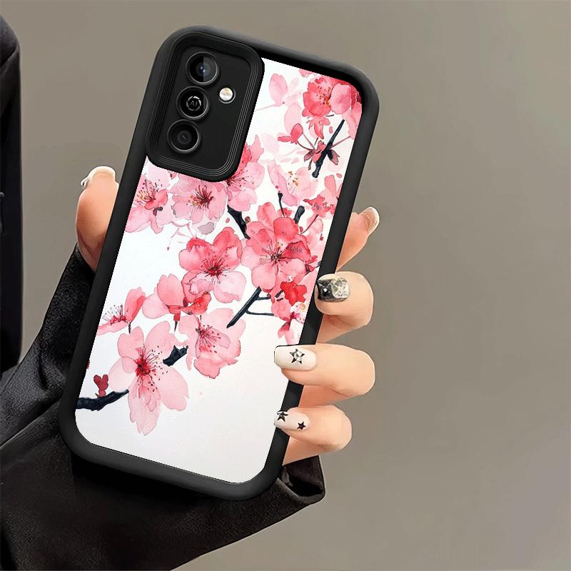 Phone Case for Samsung Galaxy S26 S25 Ultra S24 FE Cherry Blossom Sakura Fashion Shell S23 Plus S22 + S21 S20 5G Soft Silicone F