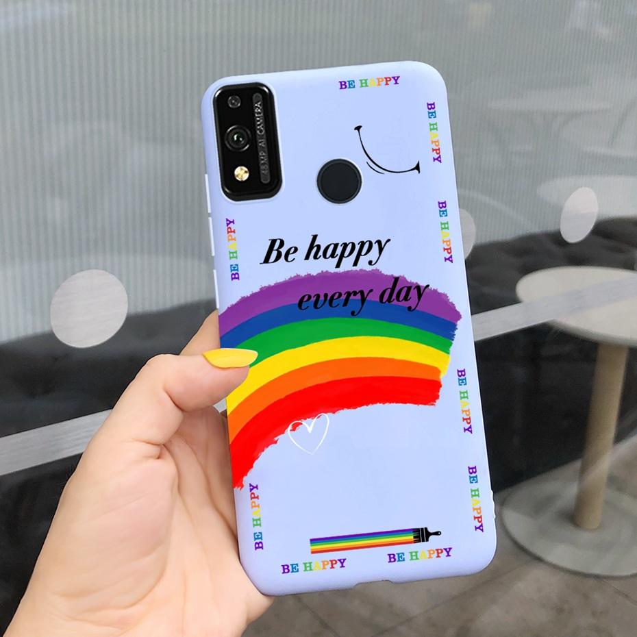 For Honor 9X Lite JSN-L21 Phone Case Honor 9X STK-LX1 Lovely Printing Macaroon Silicone Soft Cases Cover For Honor9X 9 X Lite
