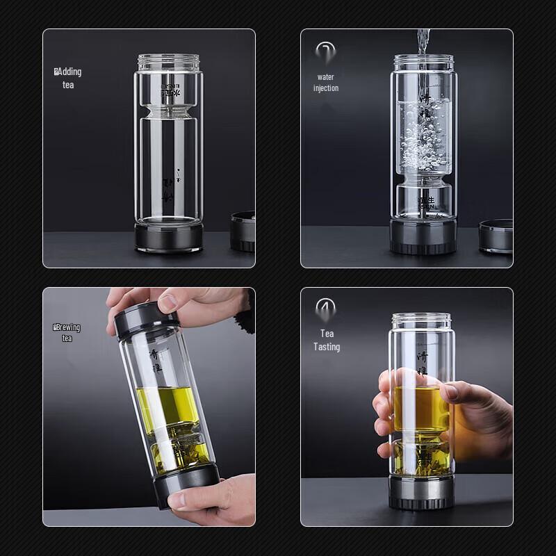 Shuiyisheng G809 Double-Wall Borosilicate Glass Tea Infuser Cup