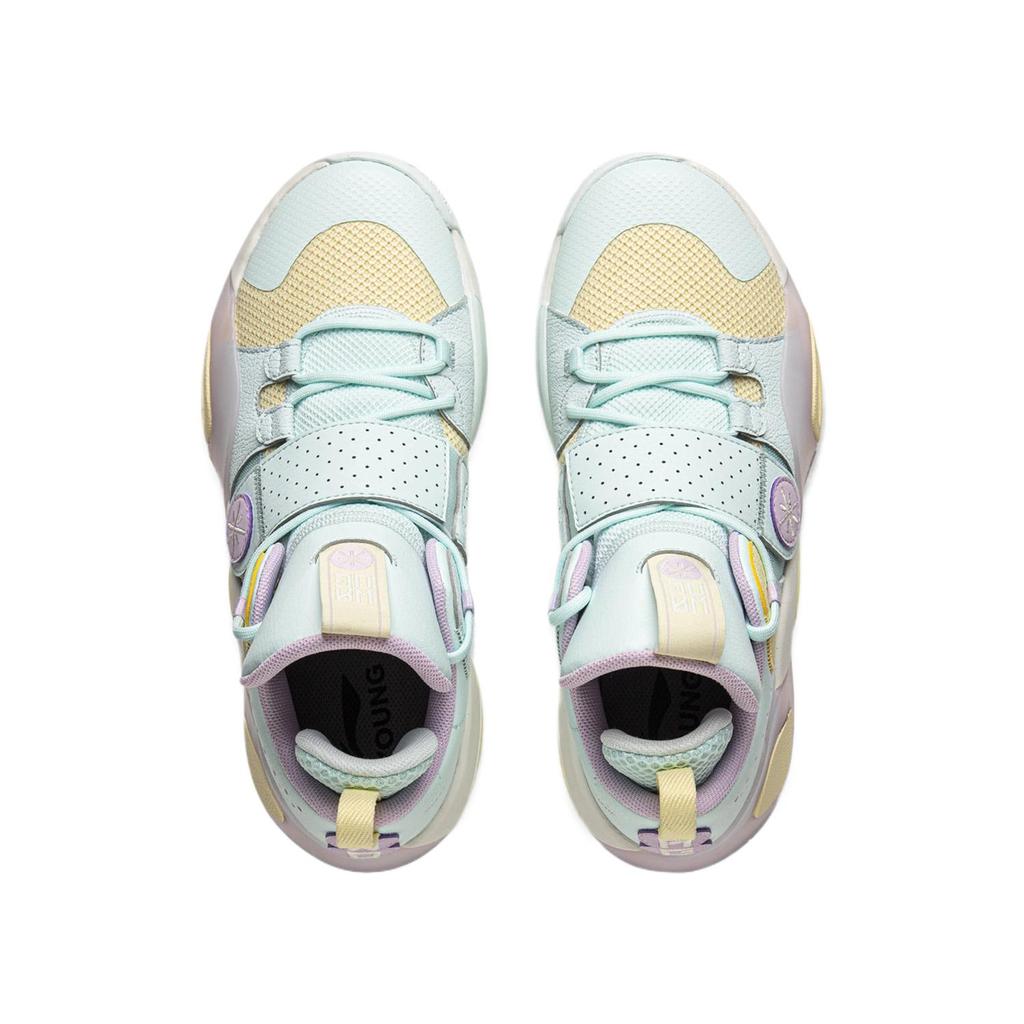 Li Ning All City 8 Basketball Shoes Men Sneakers Ice-Blue Crayon-Yellow YKBS114-17